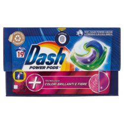 Mxtrif Dash Power Pods Laundry Detergent Capsules 19 Washes - Brilliant Colors and Fiber Technology - Protects Clothes