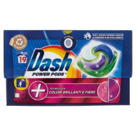 Mxtrif Dash Power Pods Laundry Detergent Capsules 19 Washes - Brilliant Colors and Fiber Technology - Protects Clothes