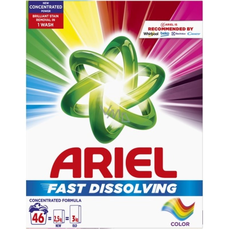 Ariel Powder 2.53kg 46 Wash Loads Color Detergent