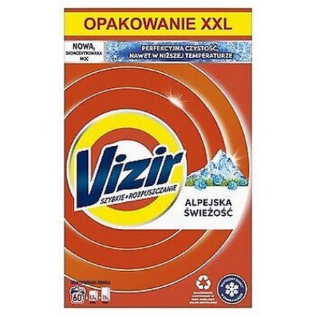Vizir Alpine Fresh Laundry Detergent XXL Pack 60 Washes 3.3kg