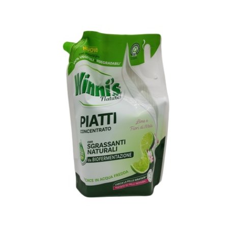 Winni's Dishwashing Liquid Pouch 900 Ml Lime And Apple Blossom