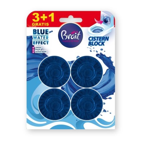 Dramers Brait Blue Water Effect Toilet Bowl Cleaner Blue 4 X 50 G