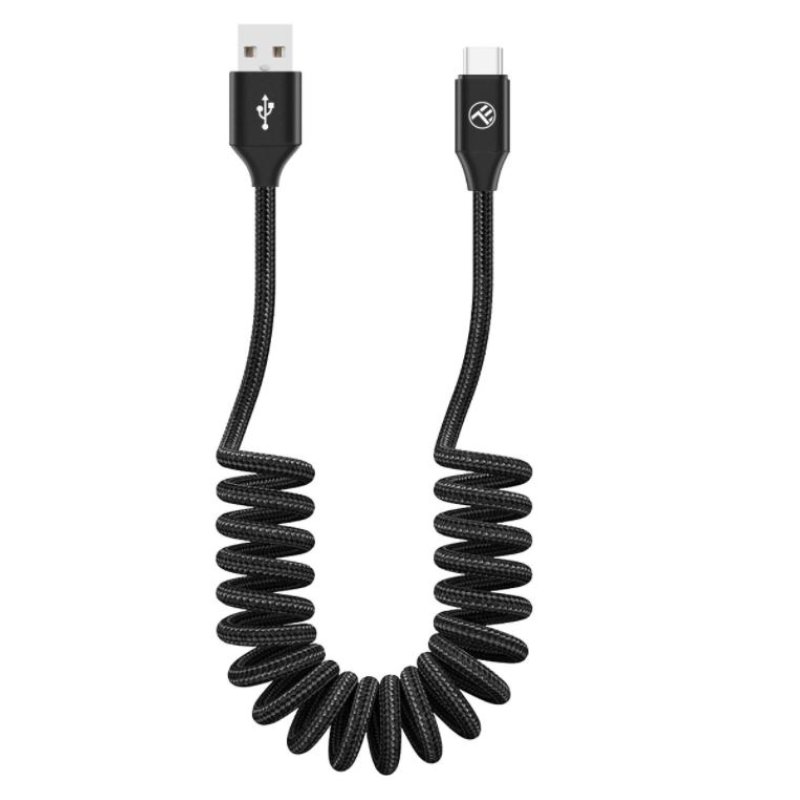 Tellur Data cable Extendable USB to Type-C 3A 1.8m Black