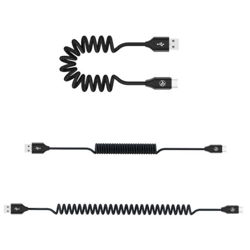 Tellur Data cable Extendable USB to Type-C 3A 1.8m Black