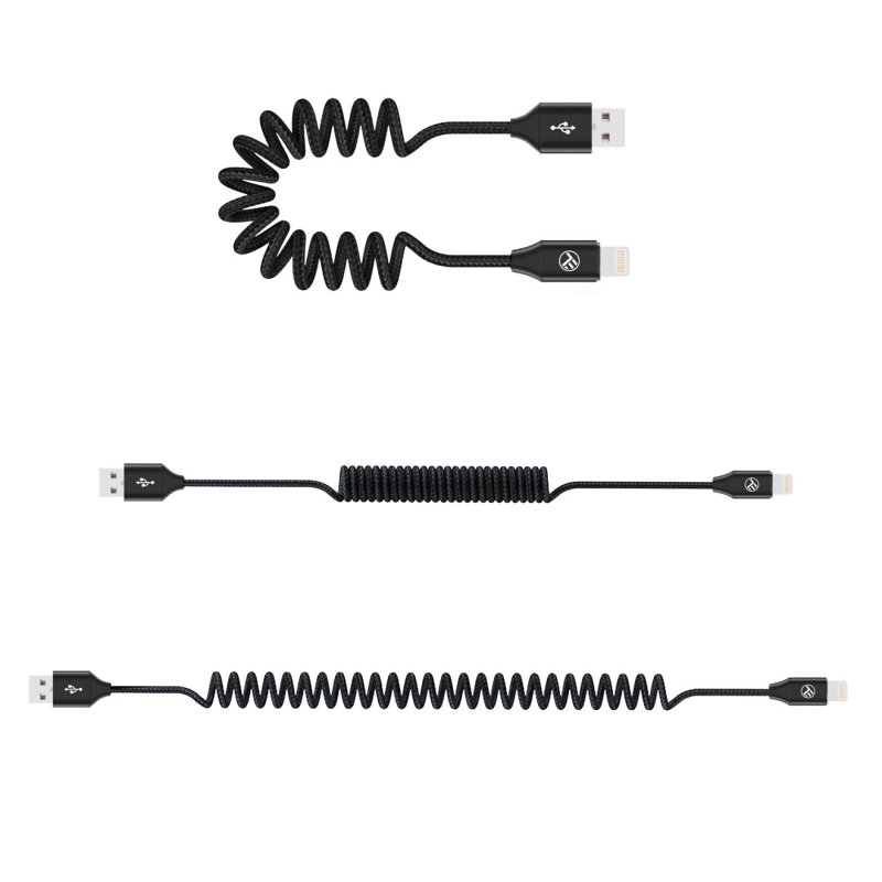 Tellur Data cable Extendable USB to Lightning 3A 1.8m black