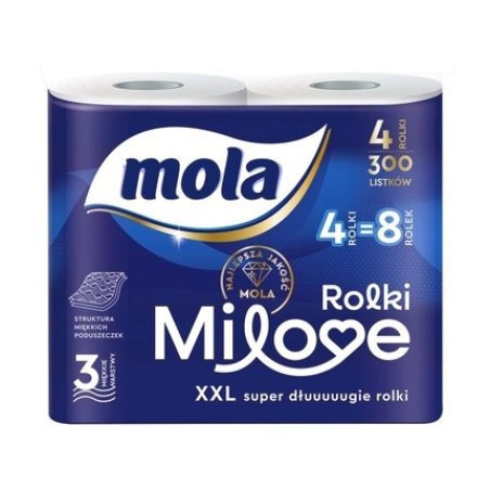 Mola Milove Toilet Paper 3ply 4 Rolls