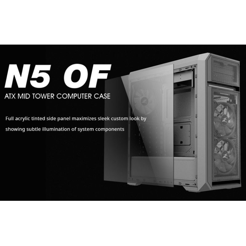 Zalman N5 OF ATX, White LED x3, ODD
