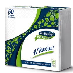 Bulkysoft Napkins Size 38x38 2 Ply 50 Pieces