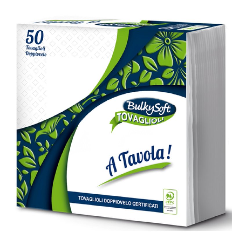 Bulkysoft Napkins Size 38x38 2 Ply 50 Pieces