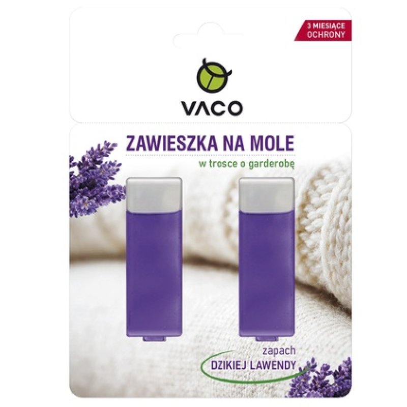 Vaco Moth Hanging Wild Lavender Scent 1 Pack 2 Pieces