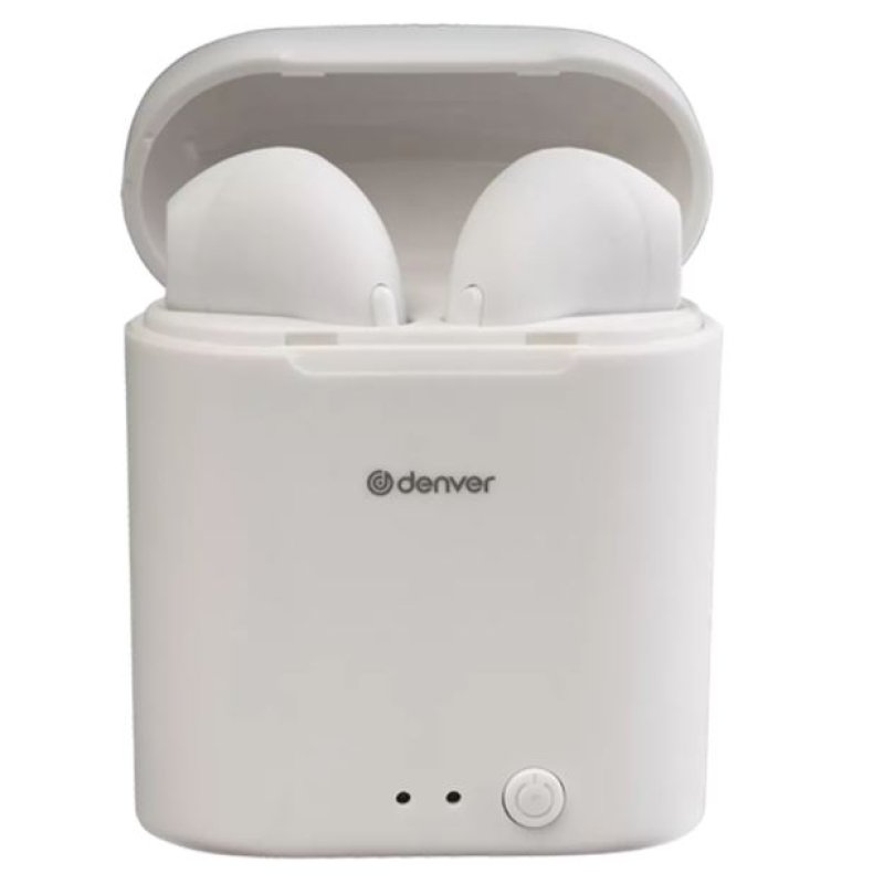 Denver TWE-46WHITE écouteur/casque Sans fil Ecouteurs Musique Bluetooth Blanc