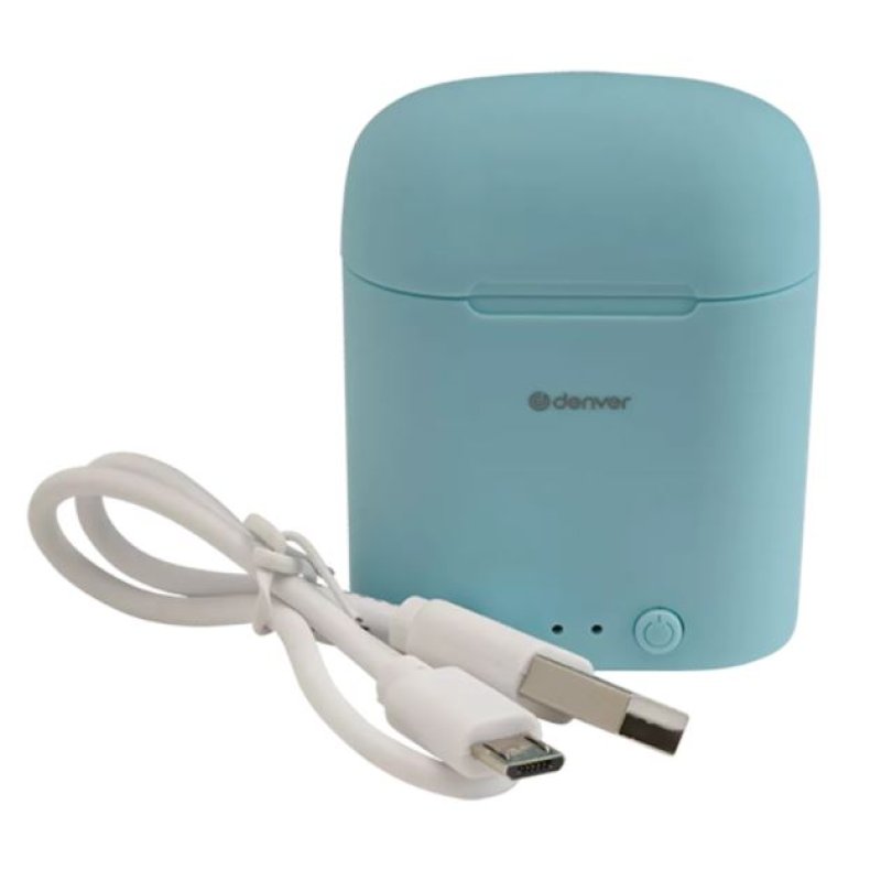 Denver TWE-46LIGHTBLUE écouteur/casque Sans fil Ecouteurs Musique Bluetooth Bleu