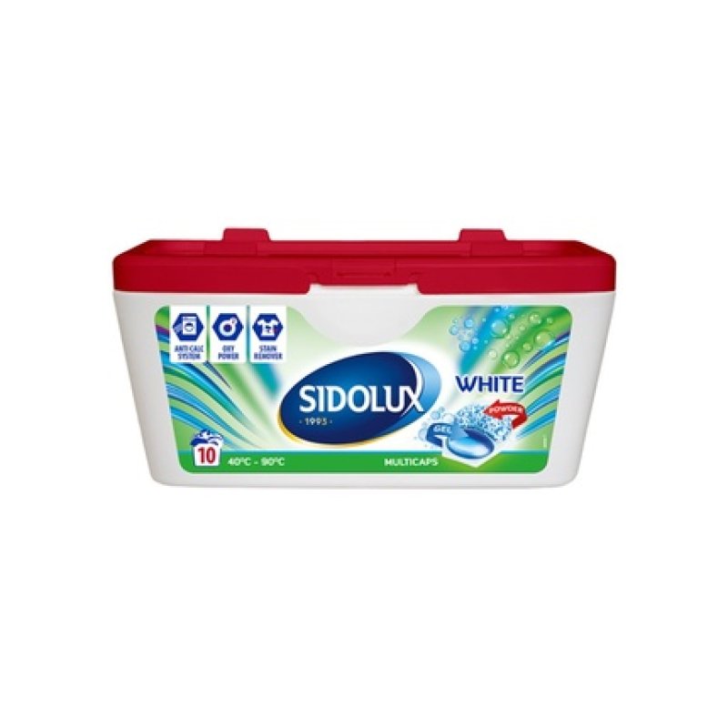 Sidolux Multicaps White Laundry Capsules 10 Pieces