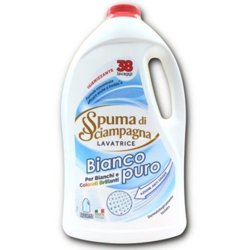 Lavatrice Spuma Di Sciampagna Laundry Liquid Detergent Bianco Puro 1710ml