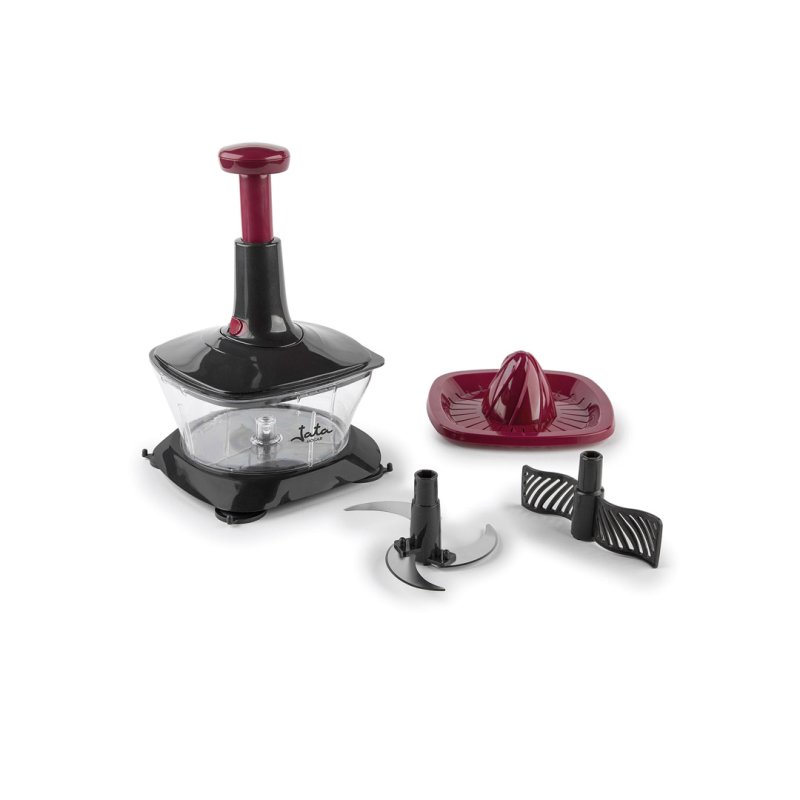 JATA HMAQ4505 manual food chopper Black, Bordeaux