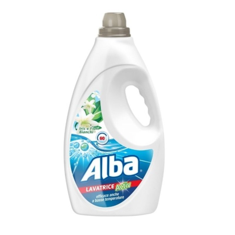 Alba Activ Washing Machine Liquid 3 Liters For 60 Washes With Iris And White Flowers