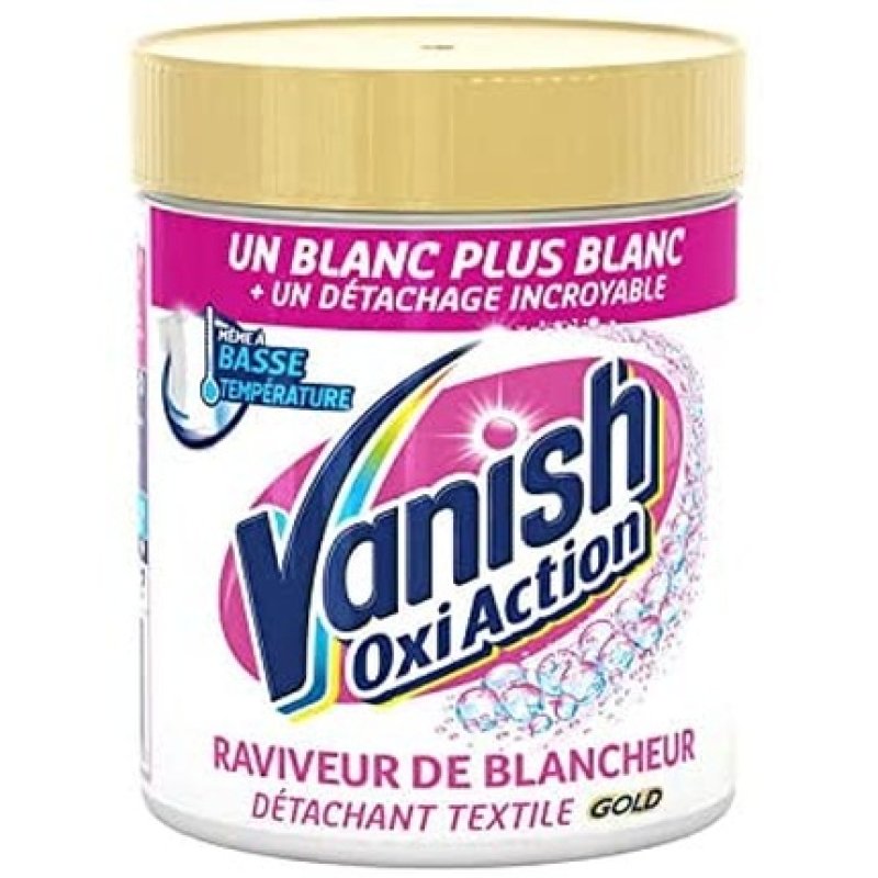 Vanish - Détachant Textile Poudre - Gold Oxi Action Blanc Eclatant 30sec - 470g