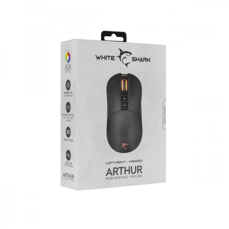 White Shark ARTHUR souris Ambidextre USB Type-A Optique 10000 DPI