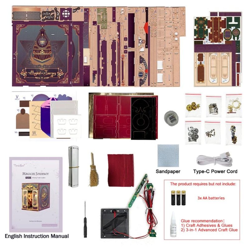 BOOK NOOK KIT - DIY- Voyage Magique - 462pcs LED Light