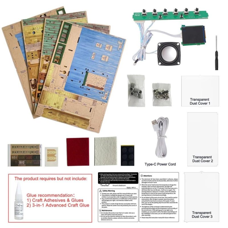 BOOK NOOK KIT - DIY- Chambre de Vincent - 143pcs LED Light