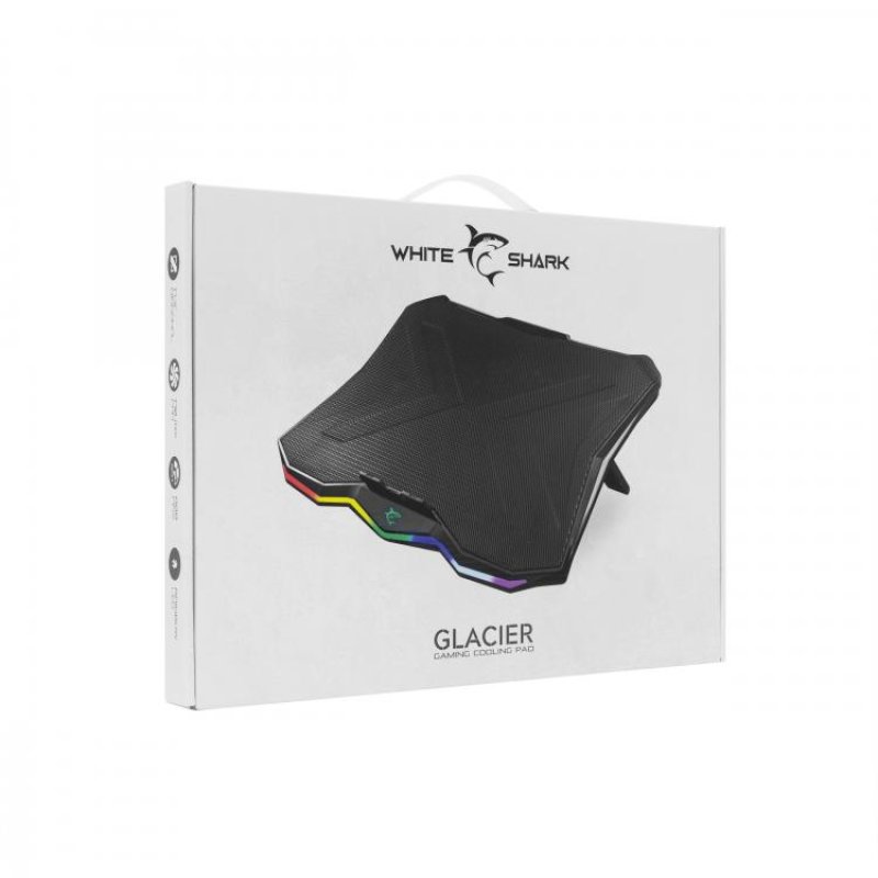 White Shark GLACIER système de refroidissement pour ordinateurs portables 43,9 cm (17.3") 800 tr/min Noir
