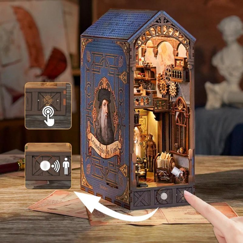 BOOK NOOK KIT - DIY- Leonardo Da Vinci - 387pcs LED Light