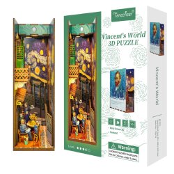 Tonecheer 3D Wooden Puzzle DIY Book Nook Kit (Vincent's World)