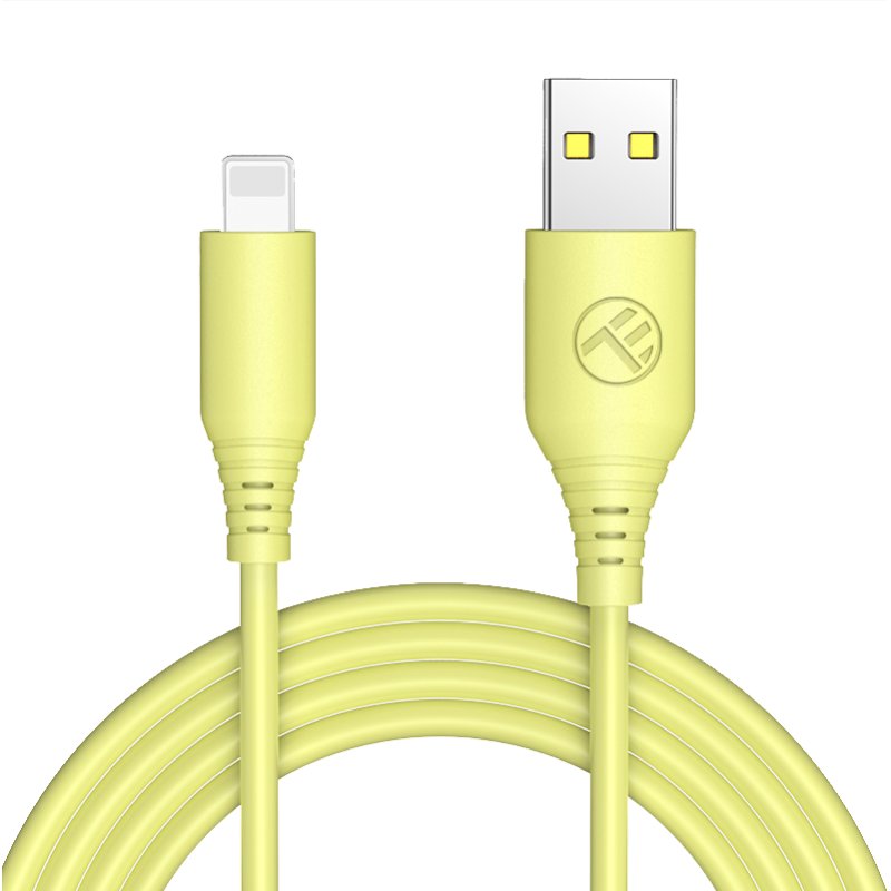 Tellur Silicone USB to Lightning cable 3A, 1m, yellow