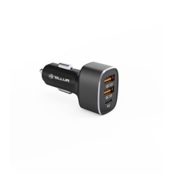 Tellur Car Charger FCC9, 56W, 9A (2XQC 3.0 + PD20W) black
