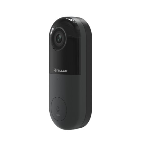 Tellur Smart WiFi Video DoorBell 1080P, PIR, Wired Black