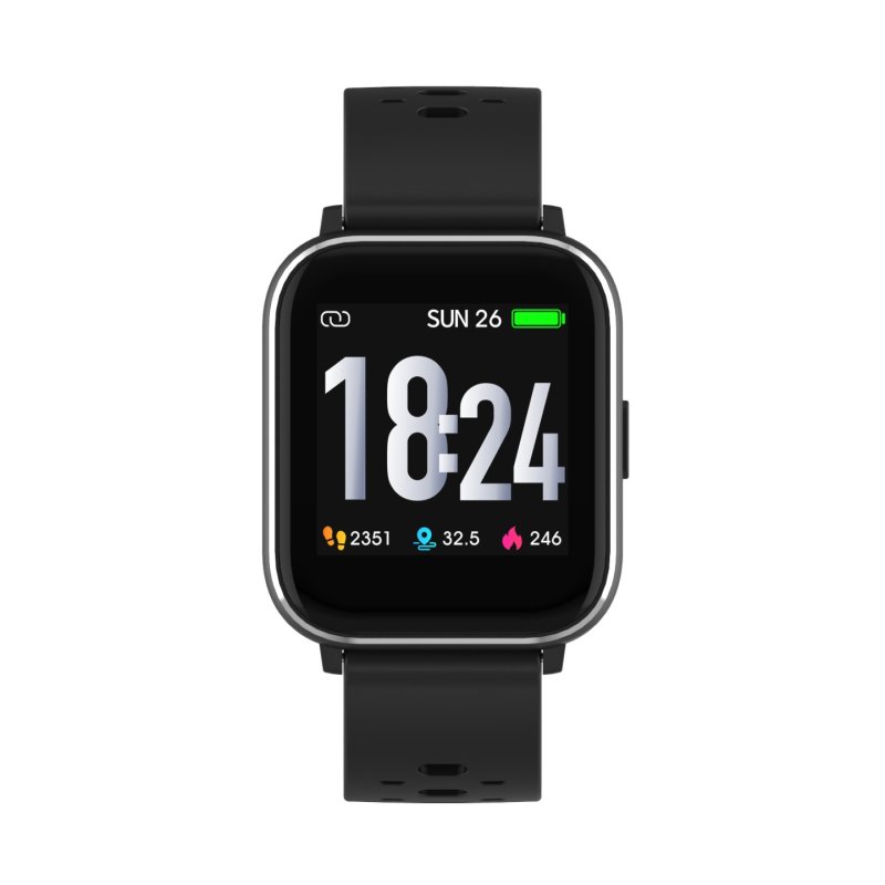 Denver SW-162BLACK smartwatche et montre de sport 3,56 cm (1.4") IPS Numérique Écran tactile Noir