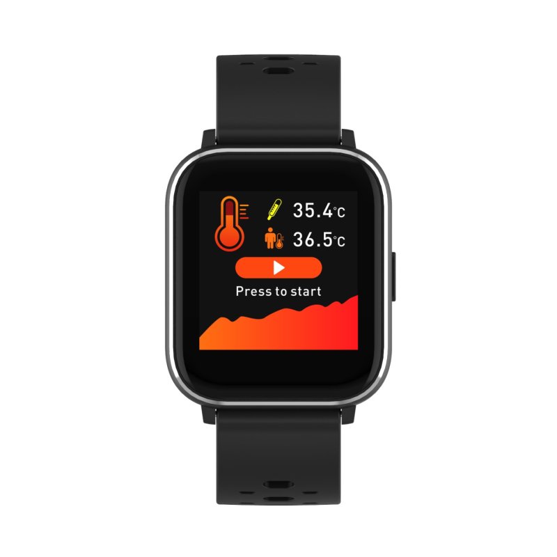 Denver SW-162BLACK smartwatche et montre de sport 3,56 cm (1.4") IPS Numérique Écran tactile Noir