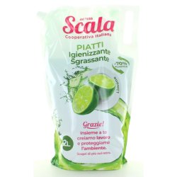 Scala Sanitizing Degreasing Lemon Dishwasher Ecorefill 2 Liter Bag