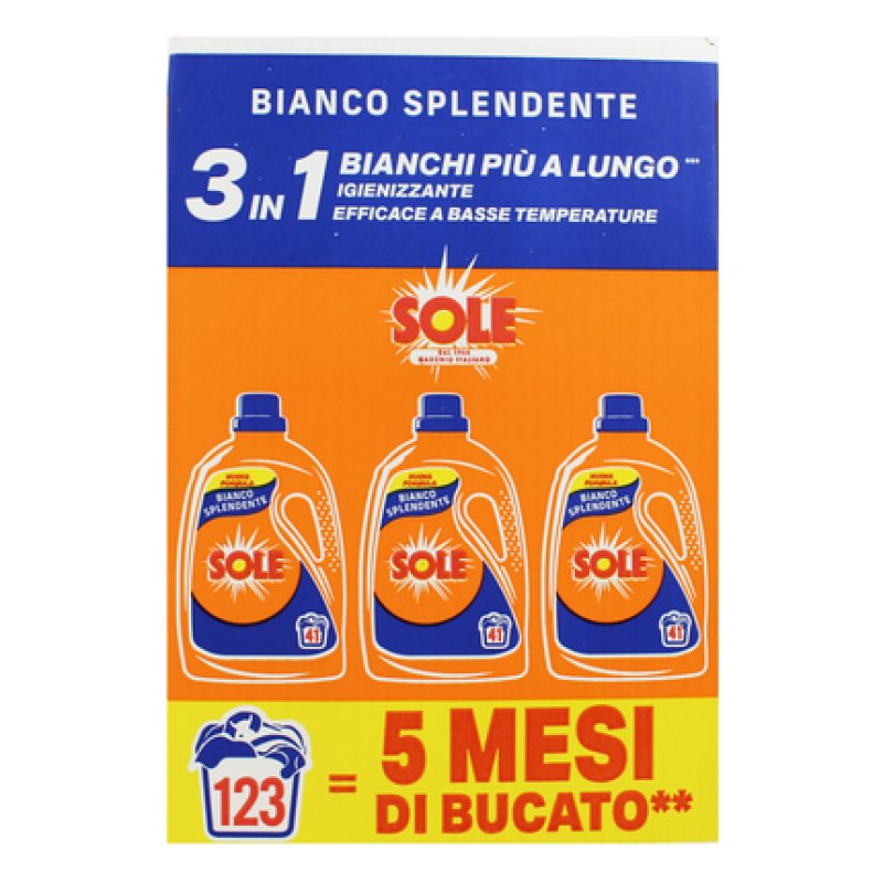 Sole Liquid Laundry Detergent White Splendor 3 Pieces For 41 Washes