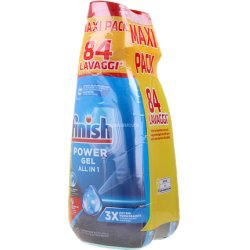 Finish Power Gel All In 1 Maxi Pack 84 Washes 2 X 940 Ml
