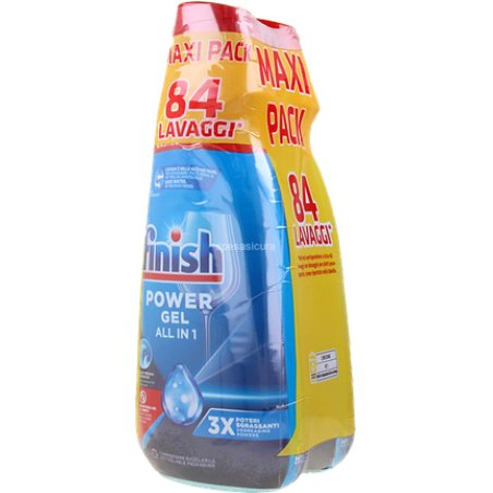 Finish Power Gel All In 1 Maxi Pack 84 Washes 2 X 940 Ml