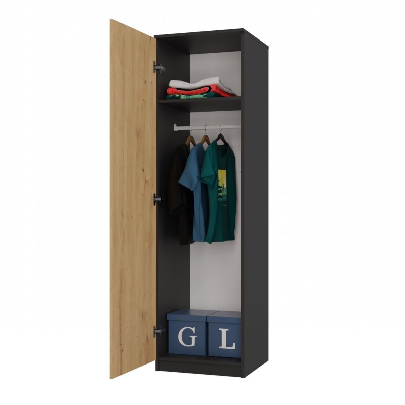 Topeshop SD-50 ANT/ART KPL bedroom wardrobe/closet 5 shelves 1 door(s)