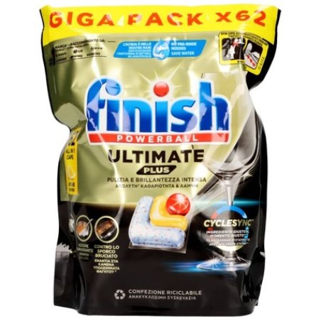 Finish Powerball Ultimate Plus All In 1 Lemon 62 Capsules