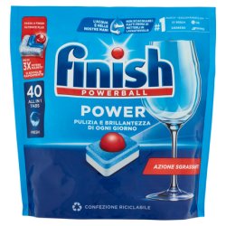 Finish Powerball Power All Classic Tabs 1 X 40 Effective Dishwashing Solution