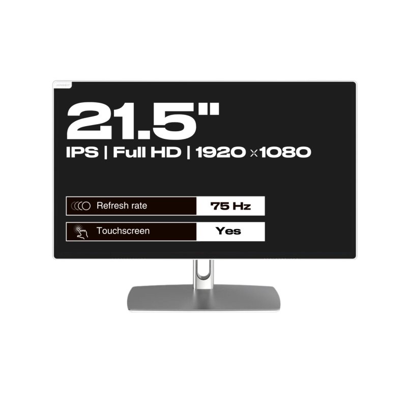 JAPANNEXT JN-IPS2152FHDR-C65W-FLD-T computer monitor 54.6 cm (21.5") 1920 x 1080 pixels Full HD LED Touchscreen Grey