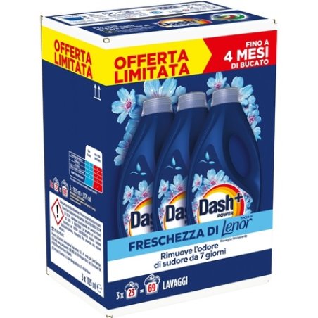 Dash Liquid Power 3 X 23 Washes Freshness Lenor Spring Awakening