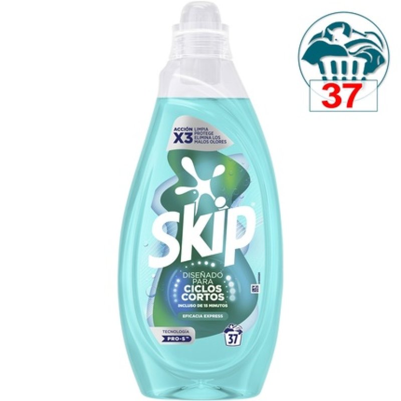 Skip Liquid Washing Machine Detergent For Short Cycles 37 Dose Bottle Express Effectiveness Eliminates Bad Odors