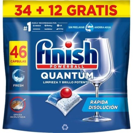 Finish Powerball Quantum X3412 Fresh Powerful Dishwashing Tablets