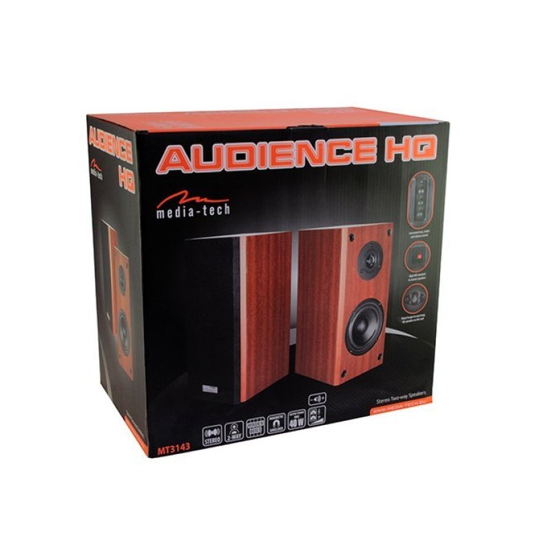 Media-Tech MT3143K loudspeaker 2-way Black Wired 40 W