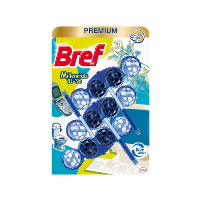 Bref Premium Millennials Toilet Block 3 X 50 G