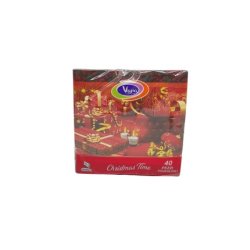 Vapa Christmas Time Red Napkins X 40