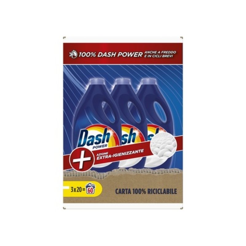 Dash Liquid Power 3 X 20 Wash Extra Hygienizing