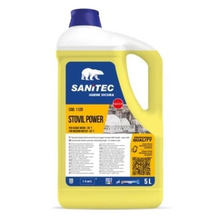 Senitic Stovil Power Sanitec Concentrated Liquid Alkaline Dishwasher Detergent 5 L