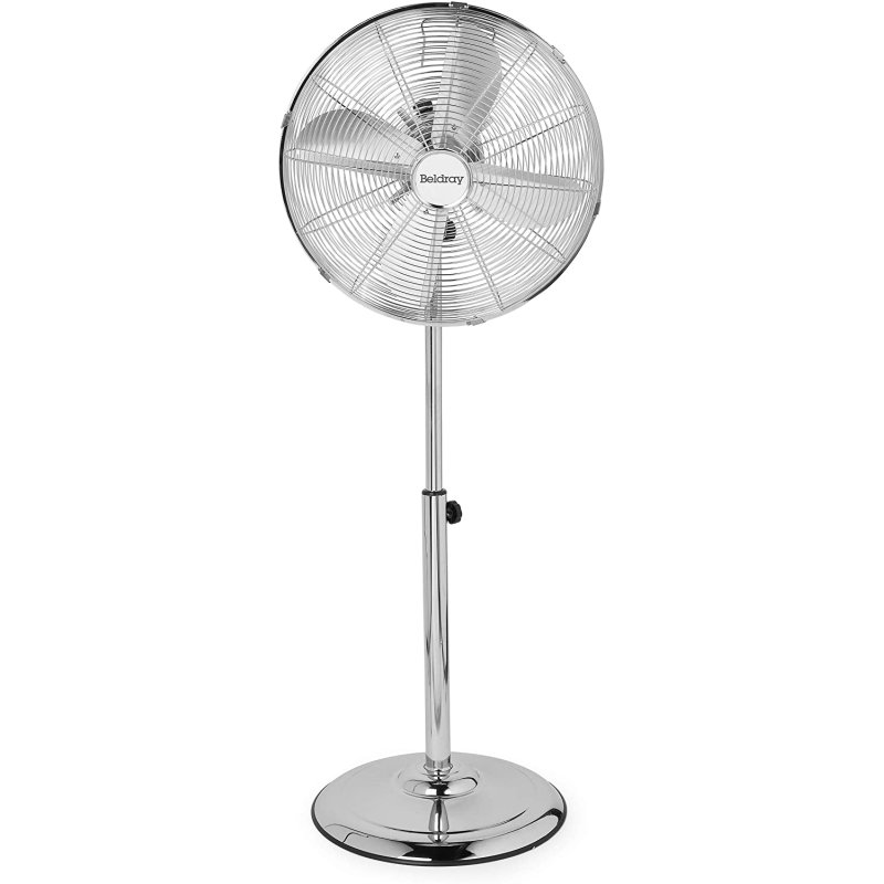Beldray EH3263VDE chrome pedestal fan