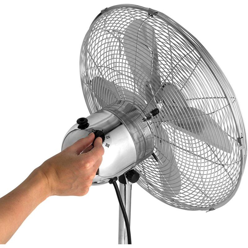 Beldray EH3263VDE chrome pedestal fan